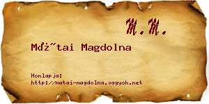Mátai Magdolna névjegykártya