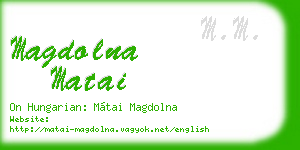 magdolna matai business card