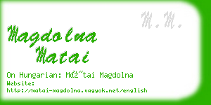 magdolna matai business card